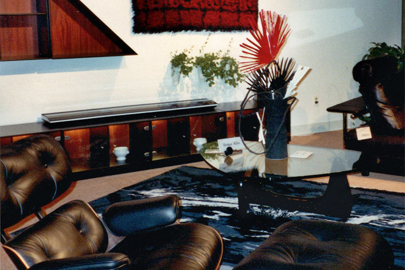 Design Quest showroom, September 1990 - Eames Lounge Chair and Ottoman and Noguchi Table