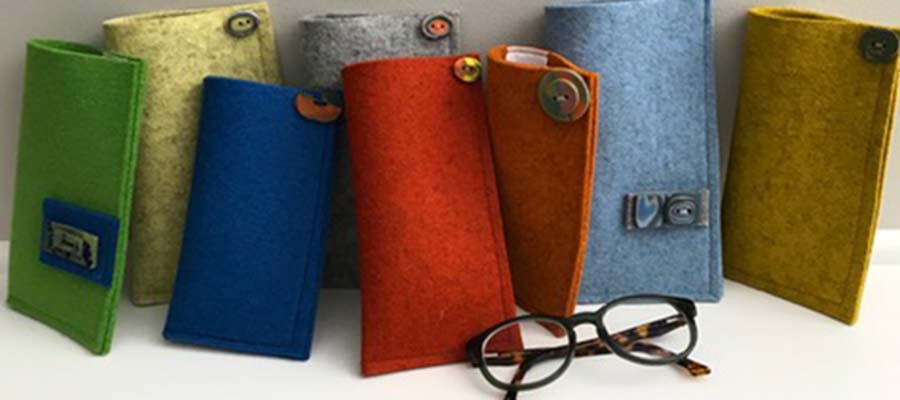Handcrafted Eyeglass Cases in a variety of colors and designs by BeVel Designs