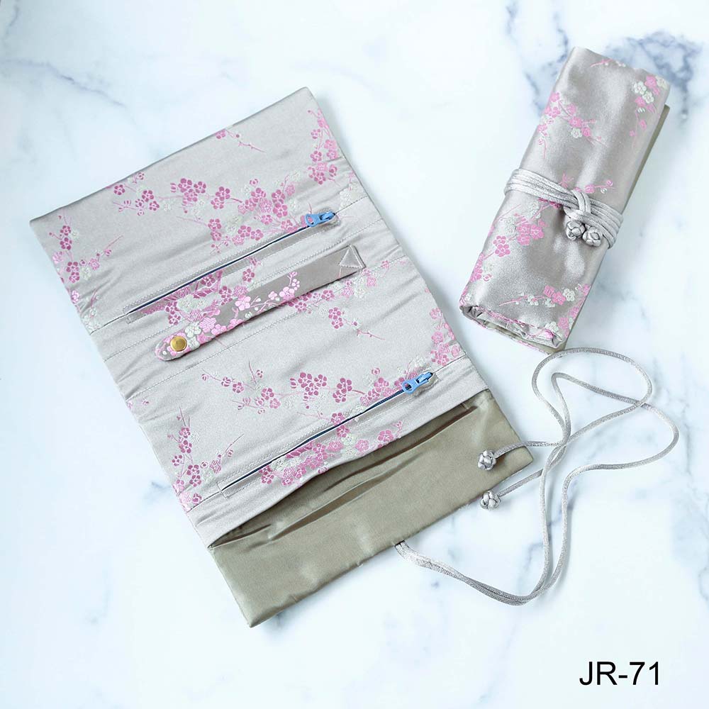 Cathayana Jewelry Roll Cherry Blossom Grey: Design Quest