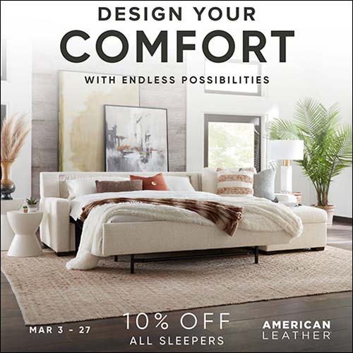 10% off American Leather Comfort Sleepers - ends March 27