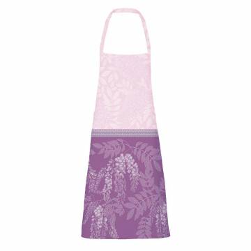 Garnier-Thiebault Glycines Parme Jacquard Apron, Stain-Resistant Cotton