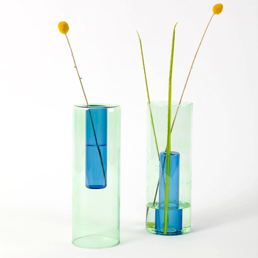 Large Reversible Glass Vase - Thumbnail 3