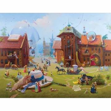 Artifact Puzzles - Rekunenko CHARMING VILLAGE Wooden Jigsaw Puzzle
