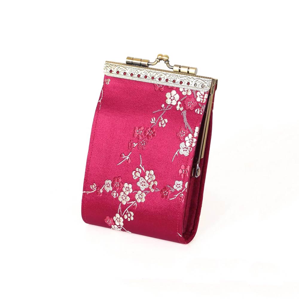 Cathayana RFID Blocking Card Purse - Red Cherry Blossom: Design Quest