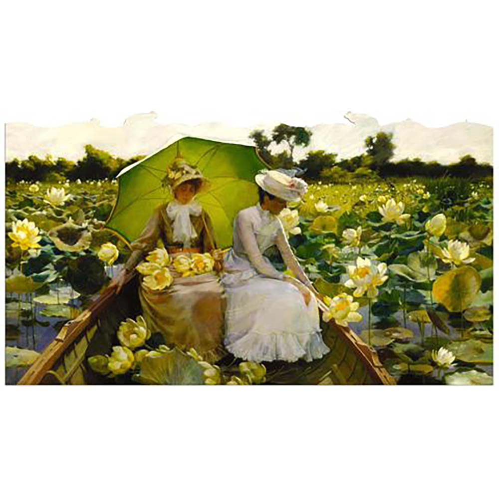 Artifact Puzzles - Charles Courtney Curran LOTUS LILIES Wooden