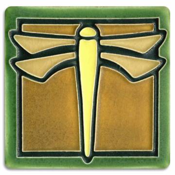 Motawi Tileworks 4x4 DRAGONFLY (Green)