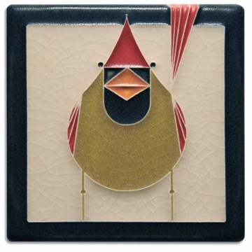 Motawi Tileworks 4x4 FEMALE CARDINAL