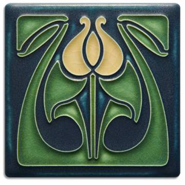 Motawi Tileworks TULIP BUD (Indigo)