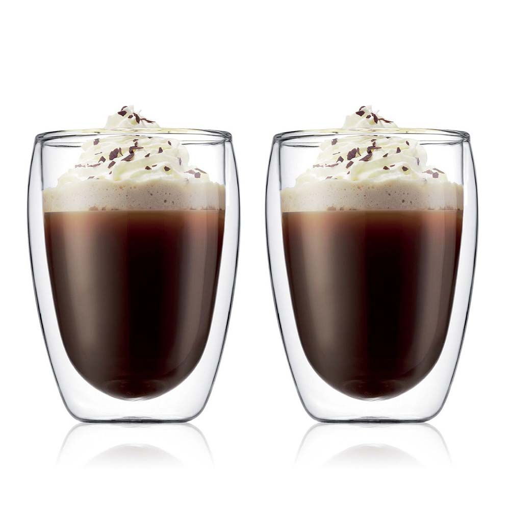 Bodum PAVINA 12oz Double Wall Glasses (Set of 2): Design Quest