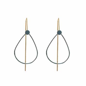 Fio Tear Drop Earrings - Gold / Silver