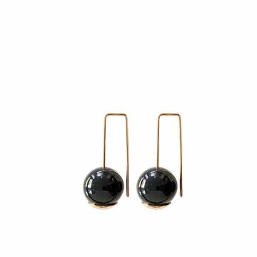 BALANCE Onyx / Gold Earrings - Short