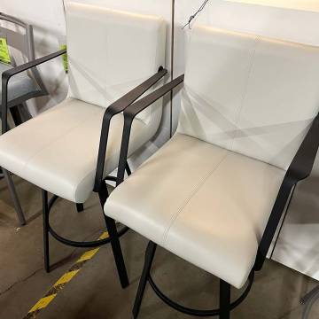 Amisco Edward Swivel Barstool - Black Coral/ Grigio