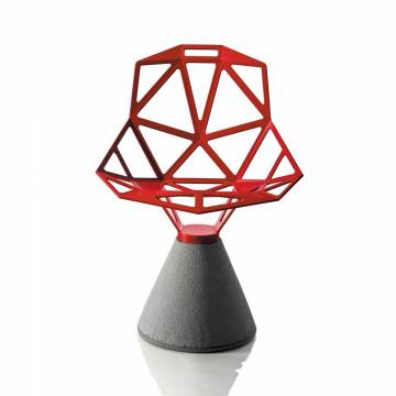 Magis CHAIR_ONE Swivel Chair with Concrete Base - Red