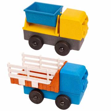 Luke's Toy Factory Tipper/Stake Truck, Two Pack