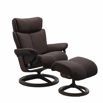 Stressless Magic Recliner and Ottoman - Signature Base