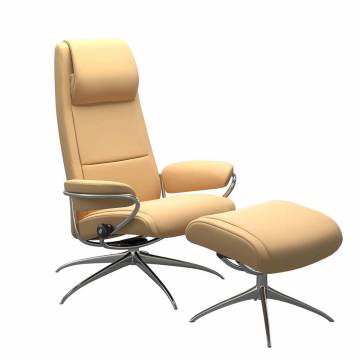 Stressless Paris Recliner and Ottoman - Highback