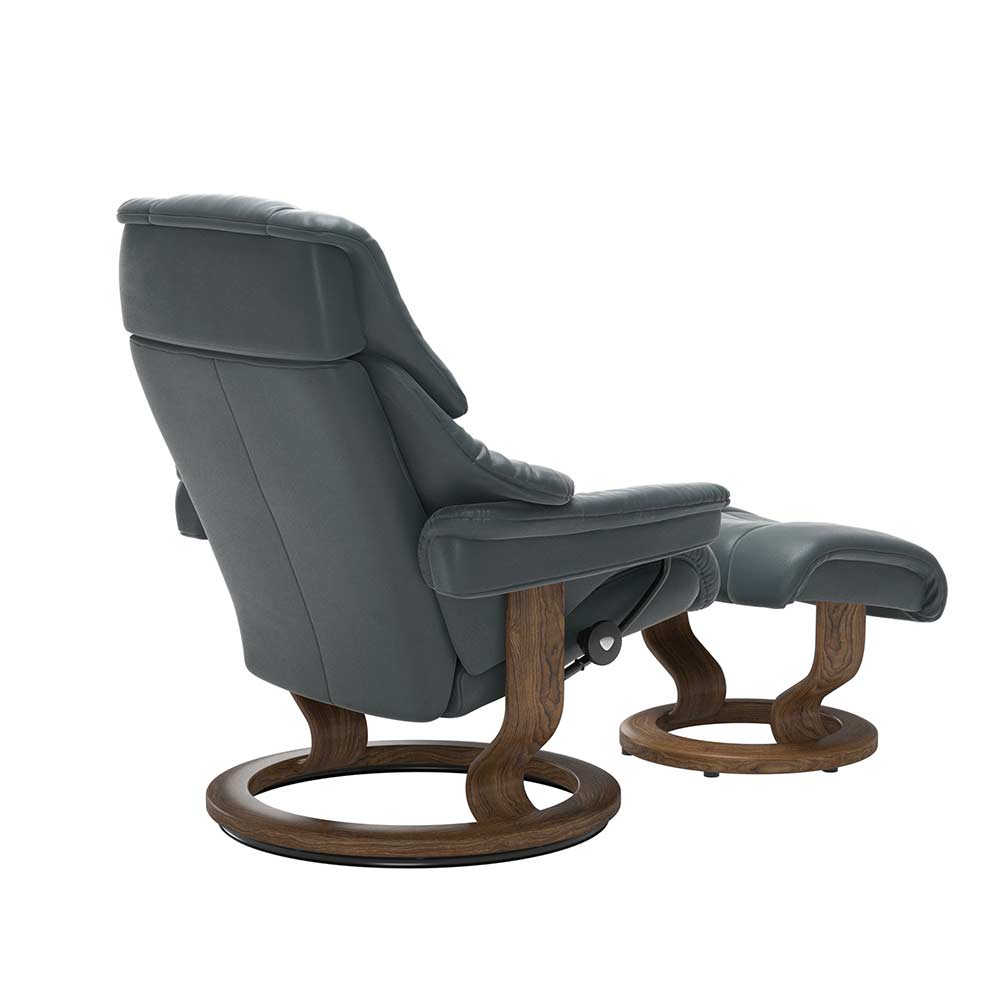 Stressless Reno Recliner and Ottoman - Classic Base: Design Quest