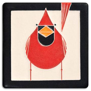 Motawi Tileworks 4x4 MALE CARDINAL