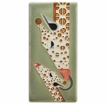 Motawi Tileworks 4x8 GIRAFFE & A HALF (Sage)