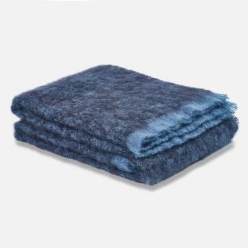 Cushendale Woolen Mills Black Clash Mohair Throw Blanket