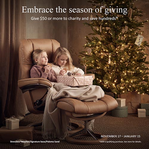 Embrace the season of giving. give $50 and save hundreds with stressless