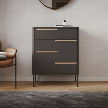 Tenzo SWITCH 4 Drawer Dresser - ANTRACITE