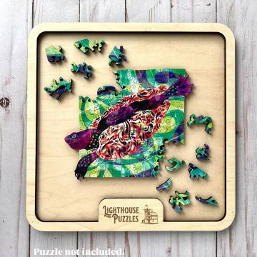 Lighthouse Puzzles - WOODEN TRAY for Small Puzzles