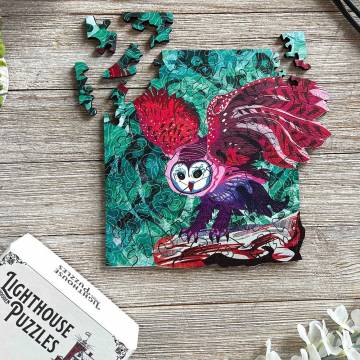 Lighthouse Puzzles - BARRED OWL by Adolfo Valle