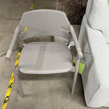 Midj Suite P L CU Armchair in LF1  / F02 Grey Lacquered Ash Finish