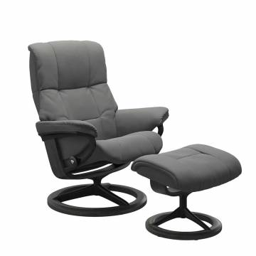 Stressless Mayfair Recliner and Ottoman - Signature Base