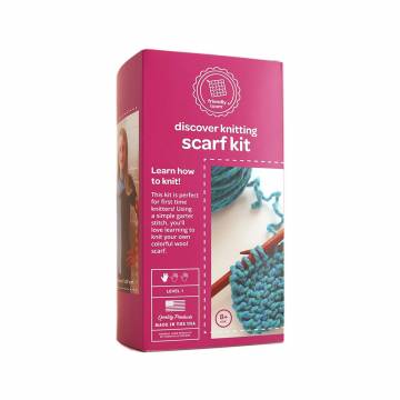 Friendly Loom Discover Knitting Scarf Kit - Blue