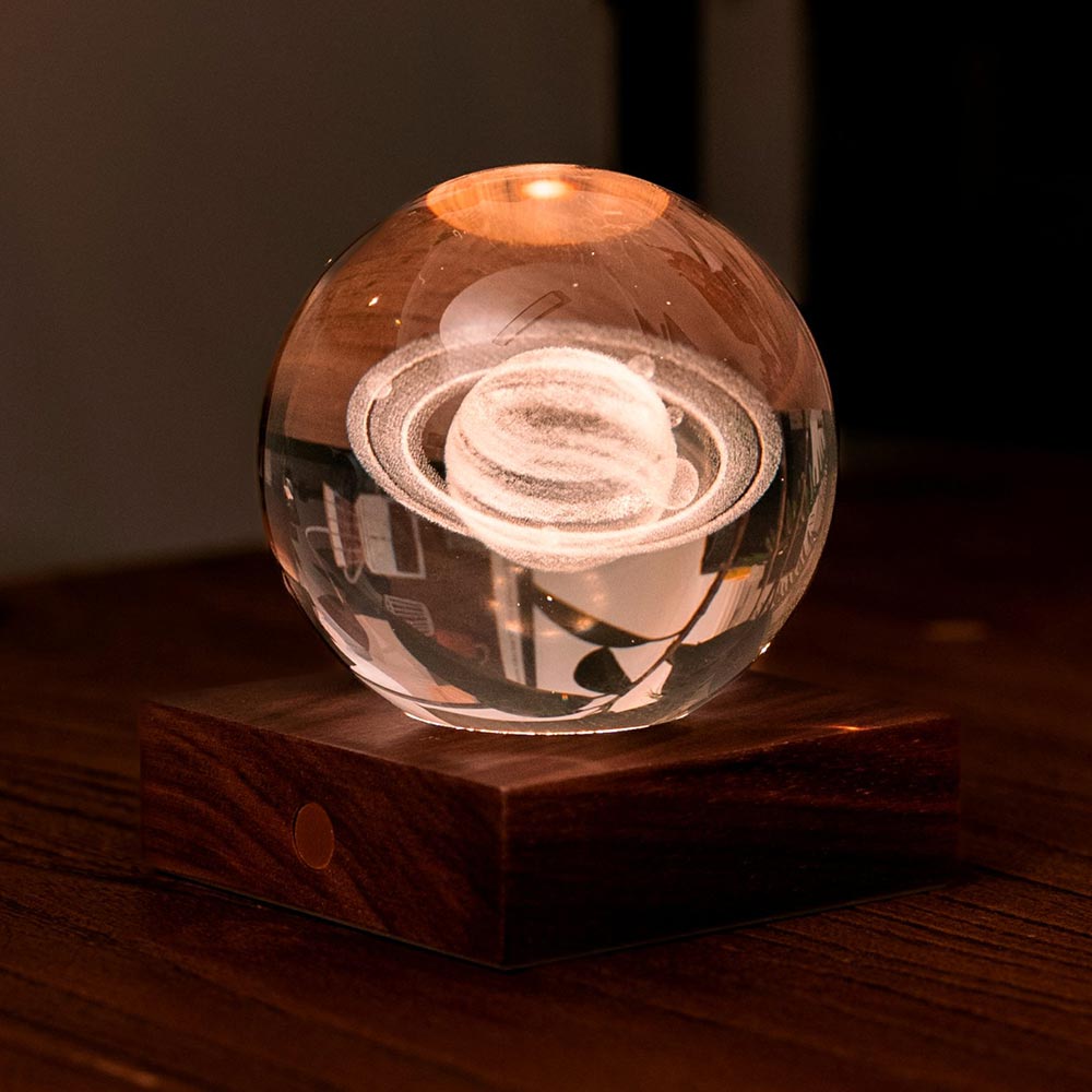 Gingko AMBER Crystal Light Saturn Design Quest