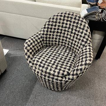 American Leather FELIZ Swivel Chair - Grade V Lawford Caviar Fabric