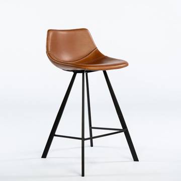 Colibri WINNIE Counter Height Stool - Vintage Brown Leather