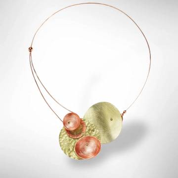 Chick Boss FOG Necklace - Mixed Metal - Brass & Copper