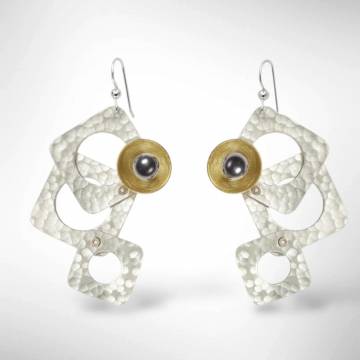 Chick Boss GROW Earrings - Simulated Pearl & Mixed Metal