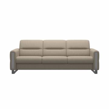 Stressless Fiona Steel Arm Three-Seat Sofa