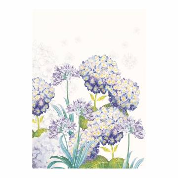 Garnier-Thiebault Jardin D'Hortensias Cotton-Linen Blend Kitchen Towel