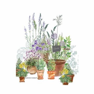 Garnier-Thiebault Jardin Aromatique Cotton-Linen Blend Kitchen Towel