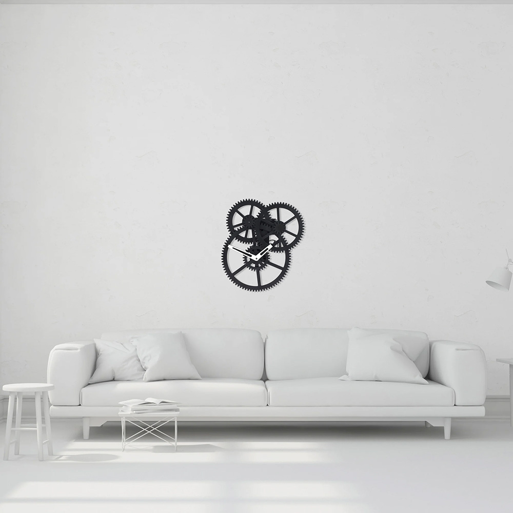 Kikkerland TRIPLE GEAR Wall Clock: Design Quest