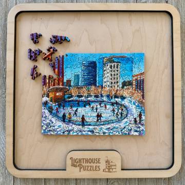 Lighthouse Puzzles - DOWNTOWN ICE SKATING By Betsy O'Neill