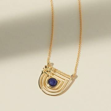 Lindsay Lewis Jewelry GOLDEN ERA Necklace - Lapis