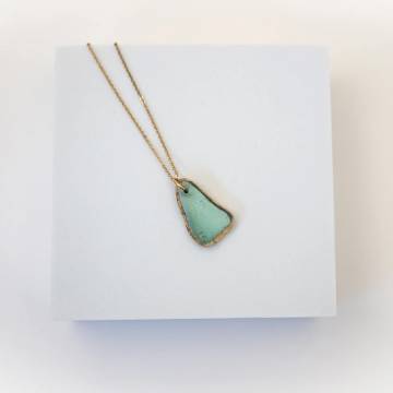 Mend on the Move SEE ME THROUGH Aqua Glass Necklace