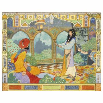 Artifact Puzzles - Charles Robinson ARABIAN NIGHTS Wooden Jigsaw Puzzle