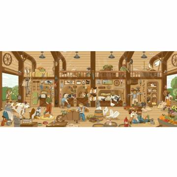 Artifact Puzzles - Louise Kruse THE BARN Wooden Jigsaw Puzzle