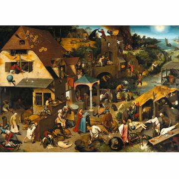 Artifact Puzzles - Bruegel NETHERLANDISH PROVERBS Wooden Jigsaw Puzzle