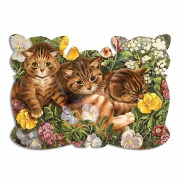 Artifact Puzzles - Louis Wain THREE KITTENS Wooden Jigsaw Puzzle