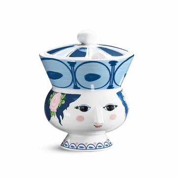 Bjørn Wiinblad DORA Bowl with Lid - Blue