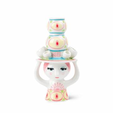 Bjørn Wiinblad LADY WITH HAT Candleholder - Yellow