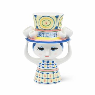 Bjørn Wiinblad LADY WITH HAT Vase - Blue